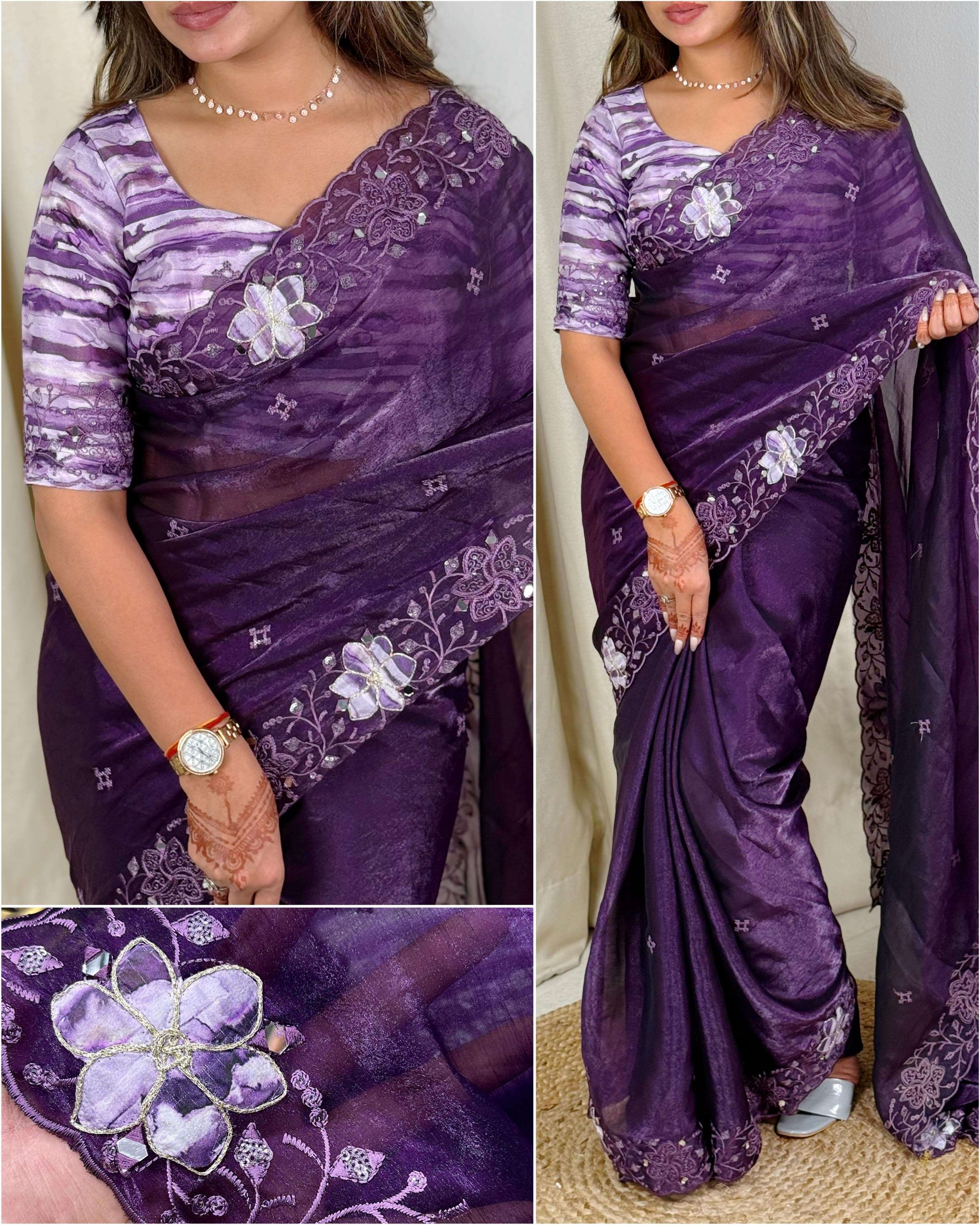 BT-56 ivaana Fendi organza exclusive patry wear saree collection