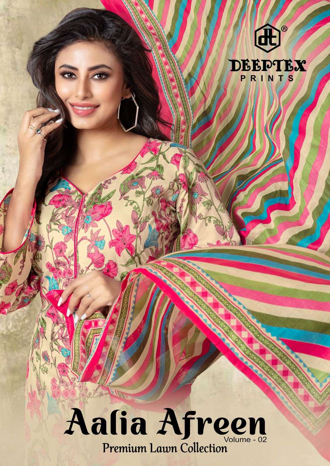 Deeptex Aalia Afreen Vol-02 series 2001-2008  Premium Heavy Lawn Cotton wholesale suit 
