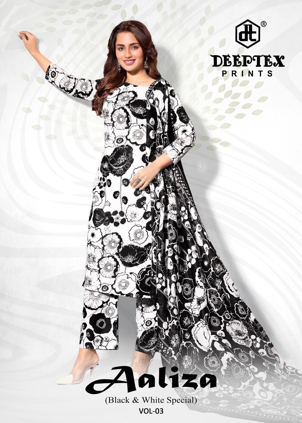 Deeptex Aaliza Vol-03 series 3001-3010 Pure Cotton wholesale suit 