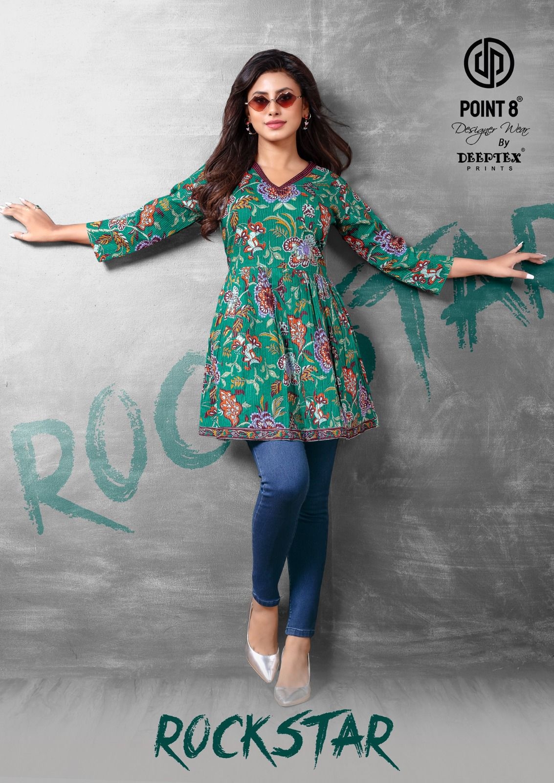 Deeptex RockStar Vol-1 series 1001-1010 Katha Short Tunic Tops