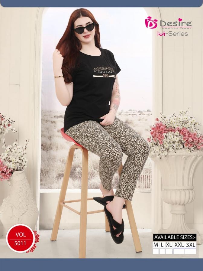 desire m series 5011 hosiery cotton wholesale night suit