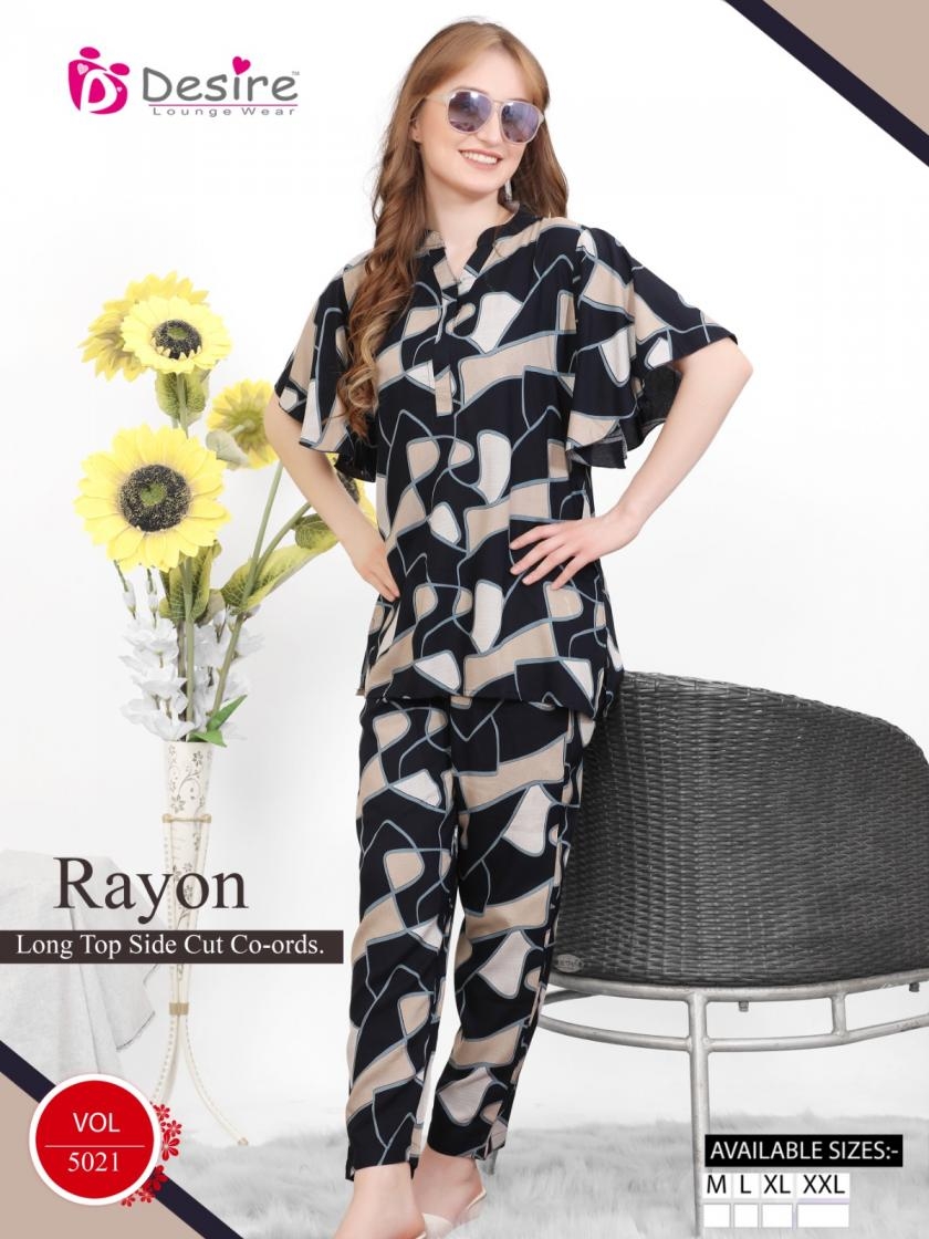 desire series 5015-5021 rayon readymade stylish co-ord sets