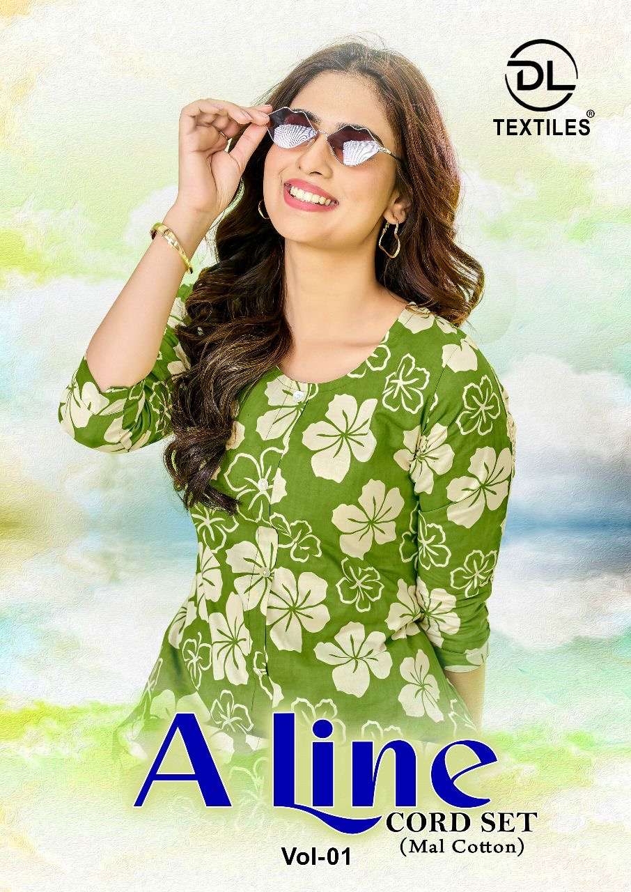 DL A-Line Vol-1 series 1001-1008 Heavy Mal Cotton wholesale co-ord sets