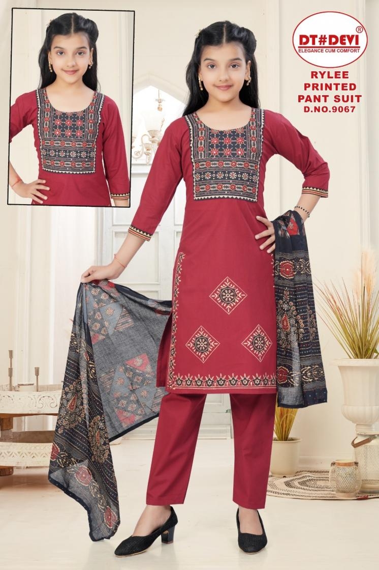 dt devi rylee printed pant suit 9067 COTTON wholesale suit 