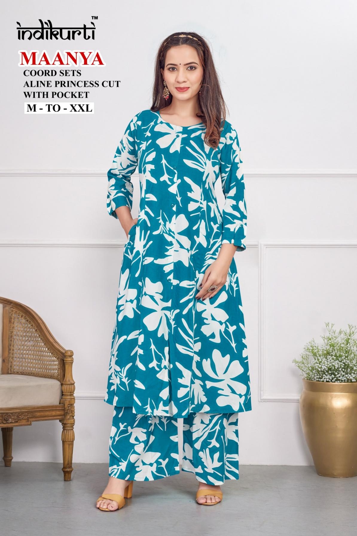 indikurti maayna rayon readymade fashionable wholesale co-ord sets