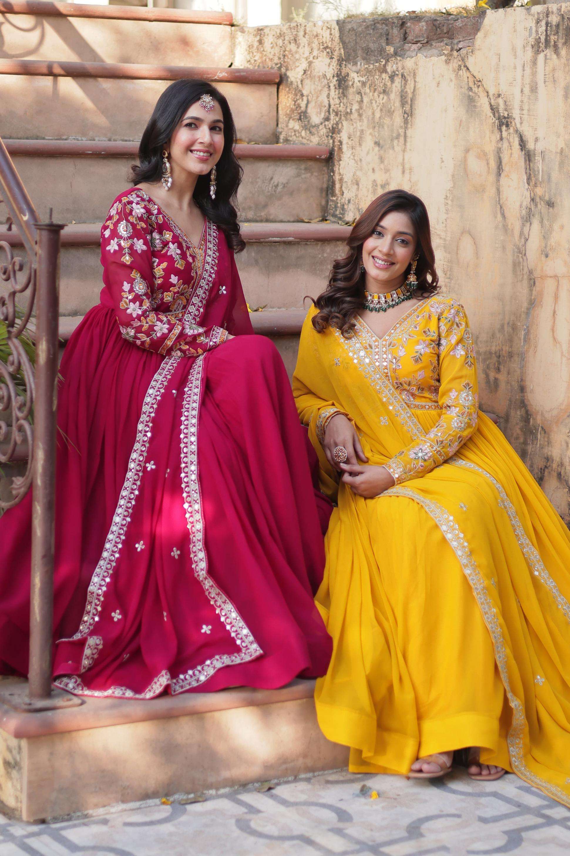 ka 1147 faux blooming fully stitch party wear flair gown supplier