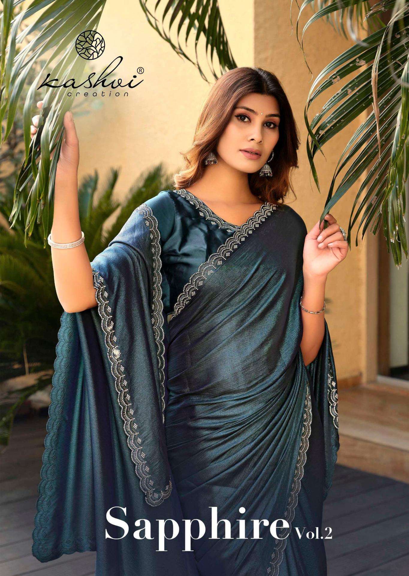 kashvi creation sapphire vol 2 series 201-208 silk wholesale saree