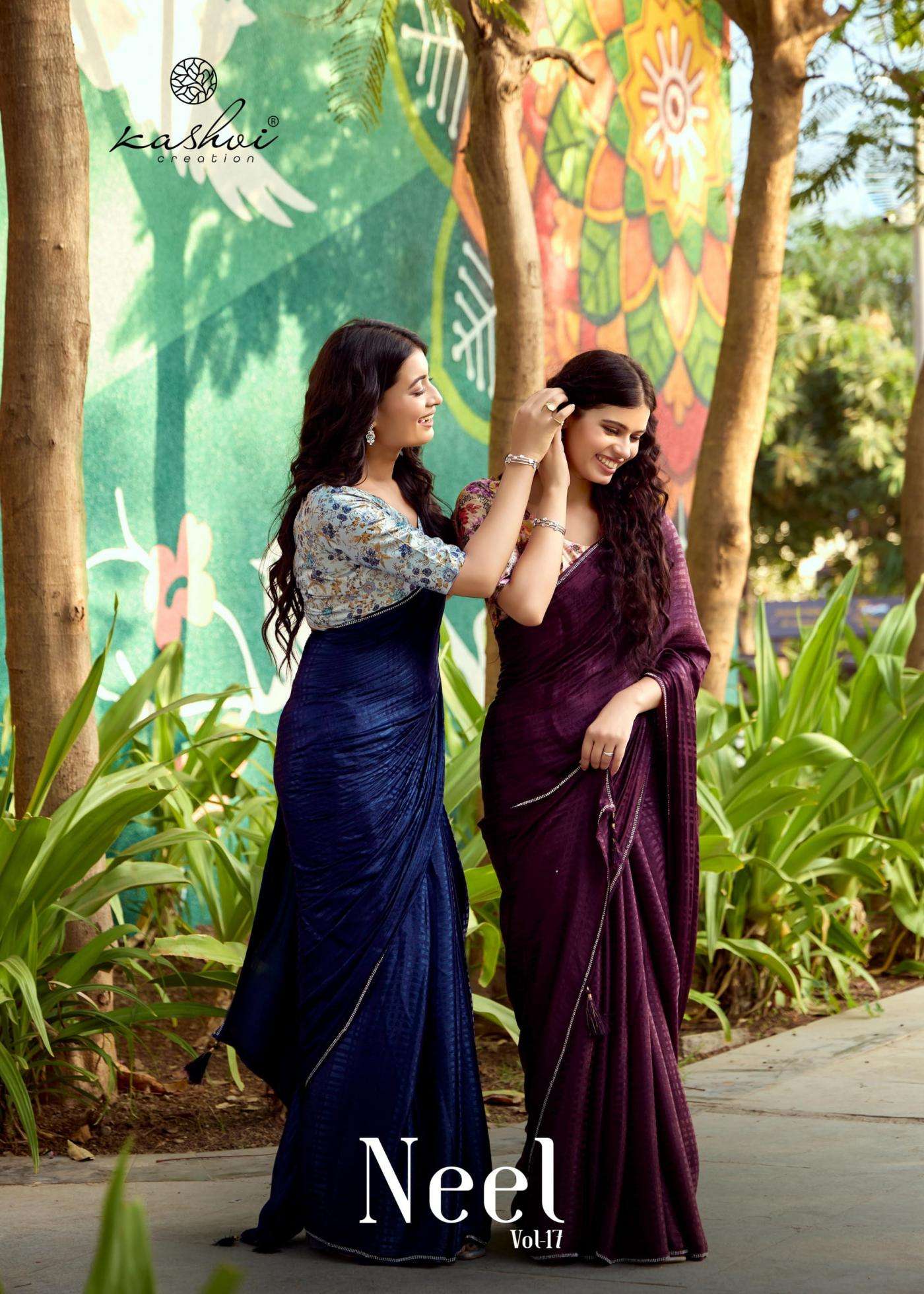 kashvi neel vol 17 series 1701-1708 mono satin wholesale saree