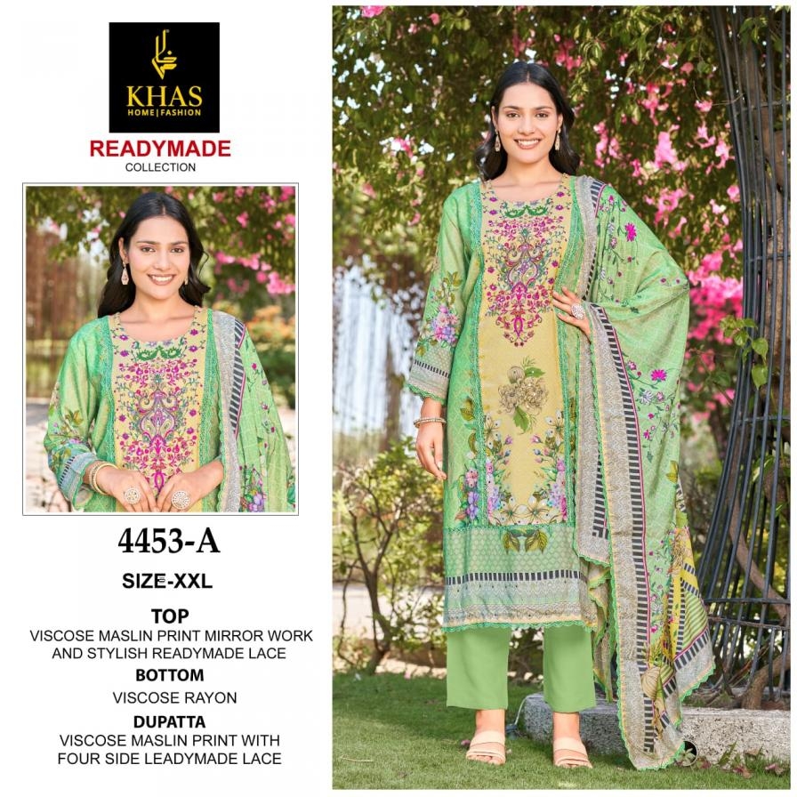 khas 4453 viscose muslin readymade pakistani printed suits