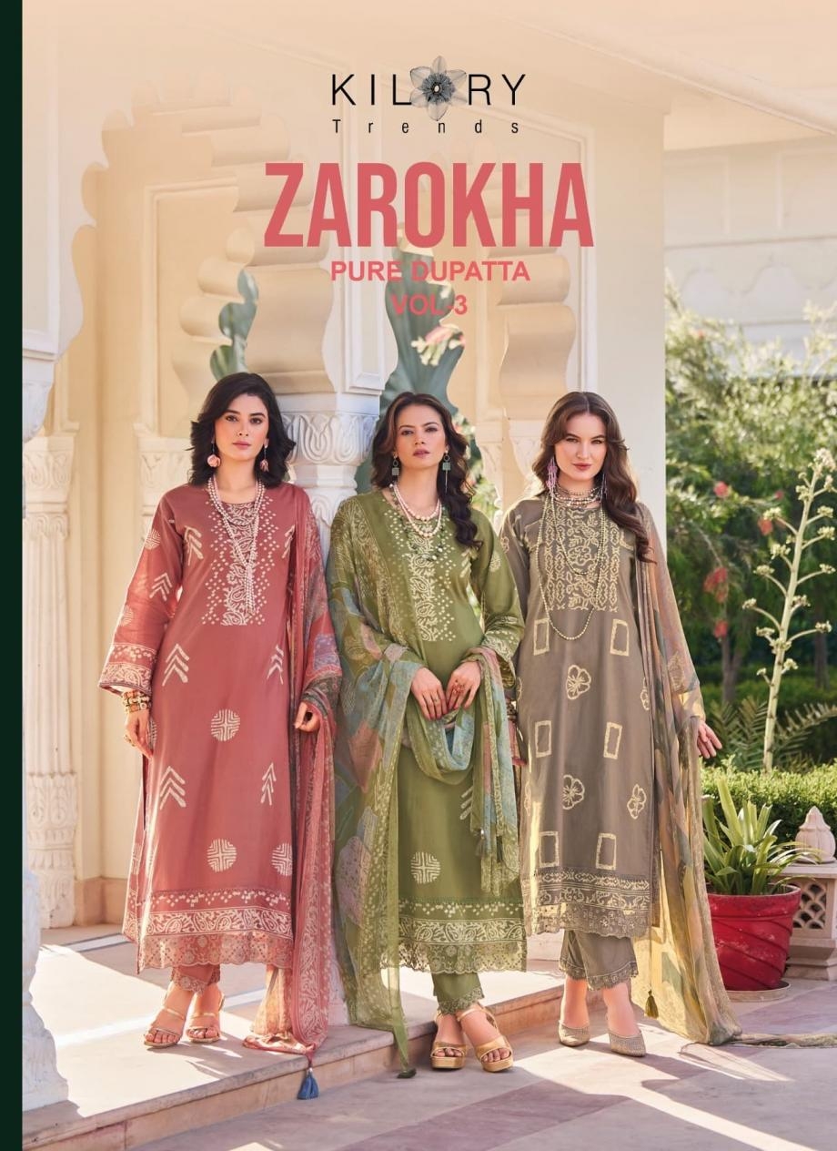 kilory trends zarokha vol 3 series 1491-1498 PURE LAWN COTTON suit