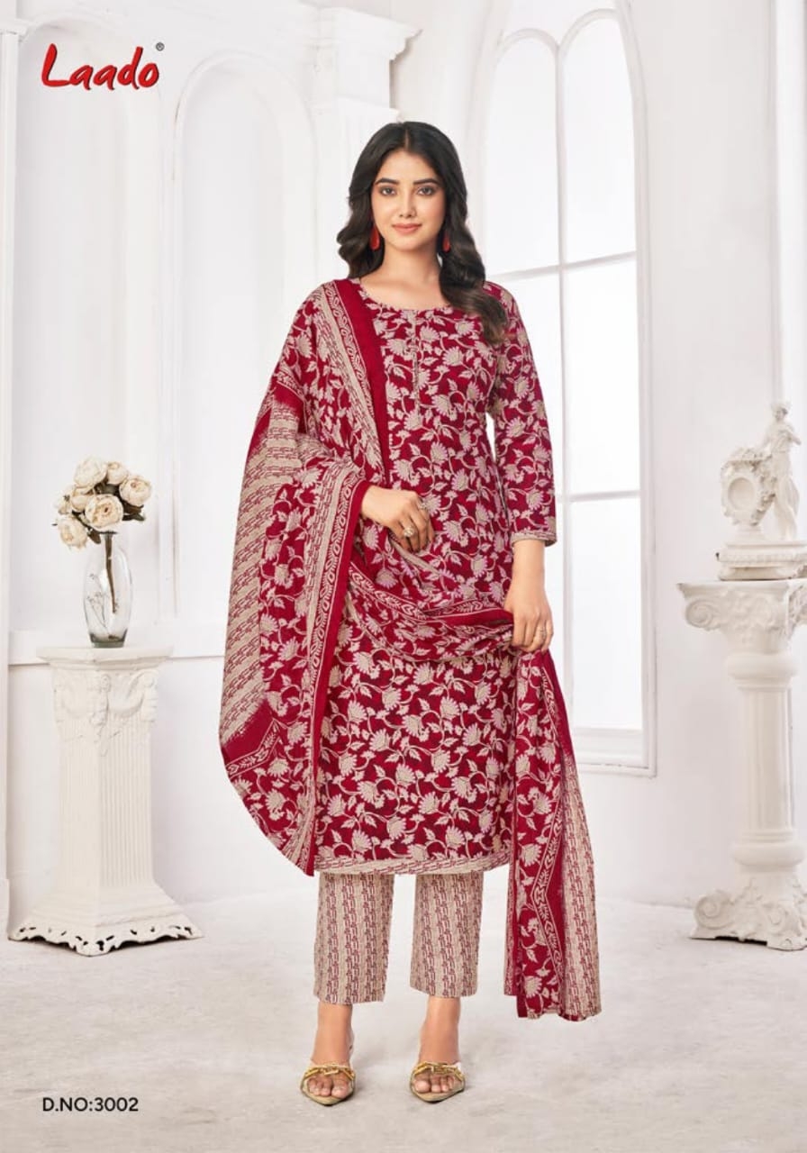Laado Princess Vol-03 series 3001-3010 Pure Heavy Cotton wholesale suit 