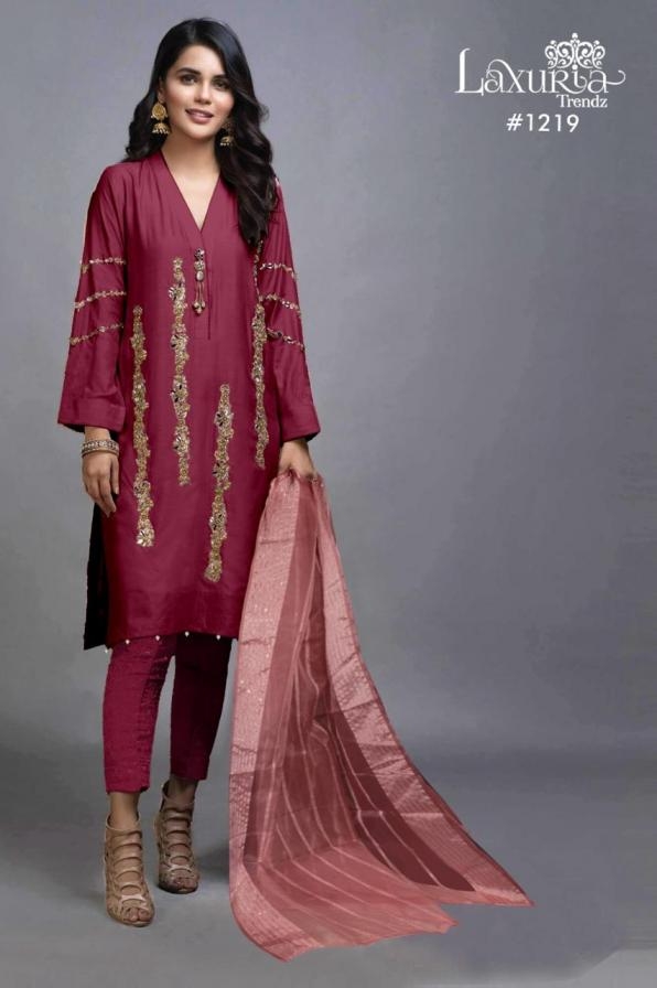 laxuria trendz 1219 Imported Satin wholesale suit 