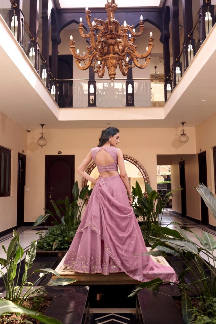 lnb1439 silk embroidery work stitch lehenga unstitch choli for every occasion