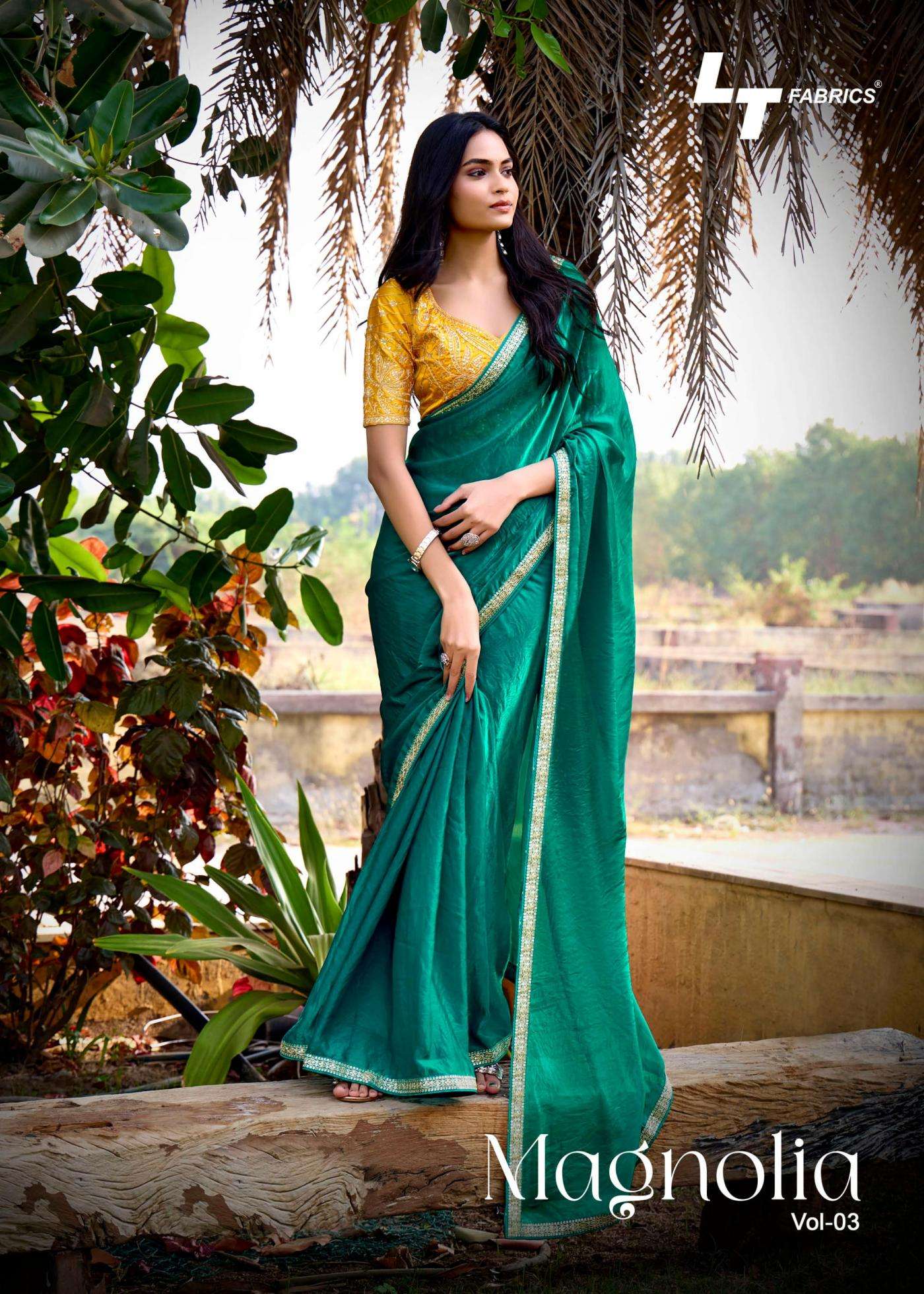 lt fashion magnolia vol 3 series 301-306 malai silk wholesale saree
