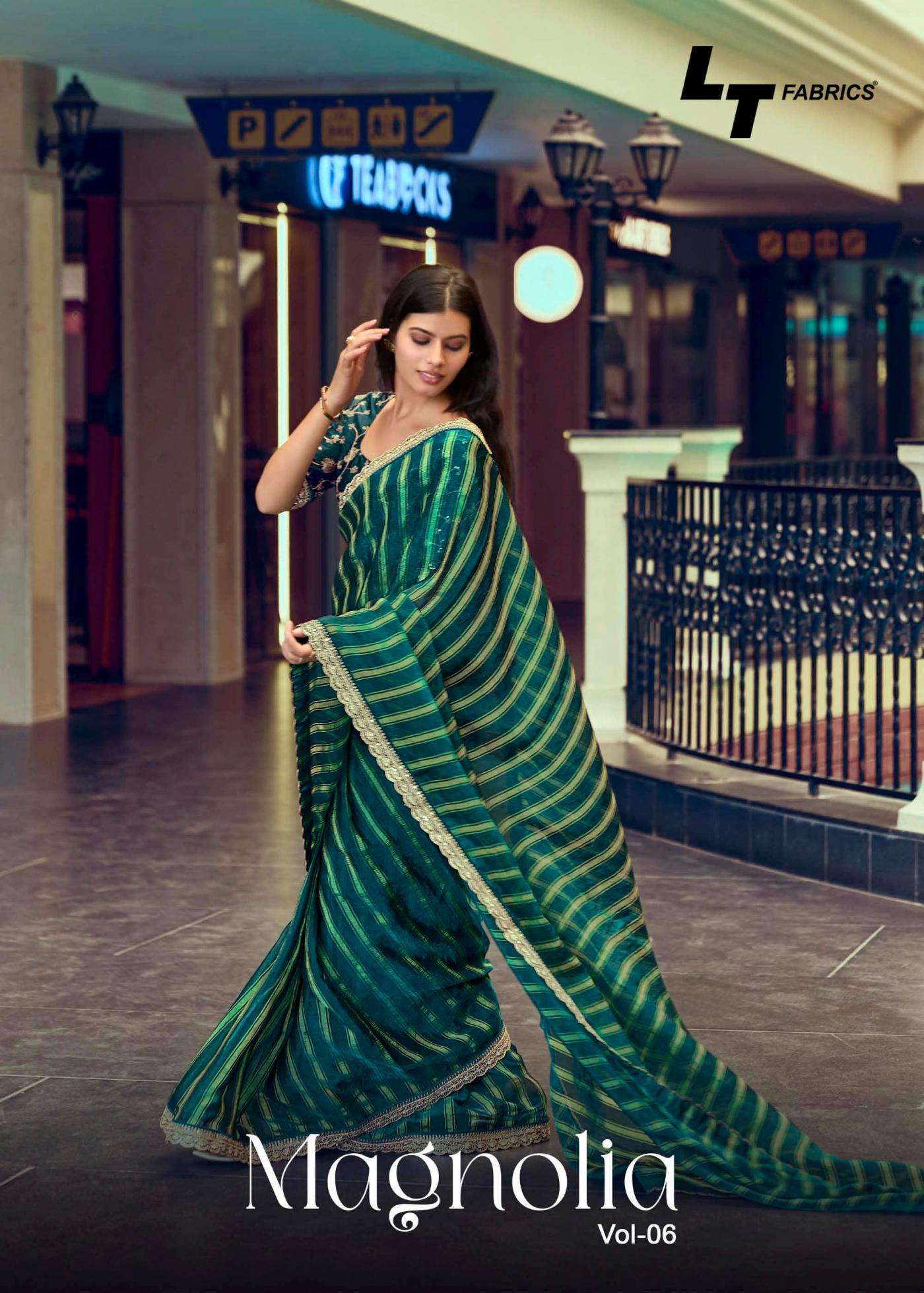 lt fashion magnolia vol 6 series 601-606 malai silk wholesale saree