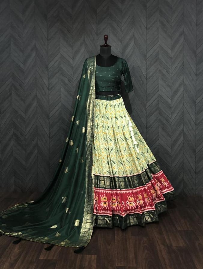 lw 7059 silk fully stitched lehenga with dupatta and unstitched blouse