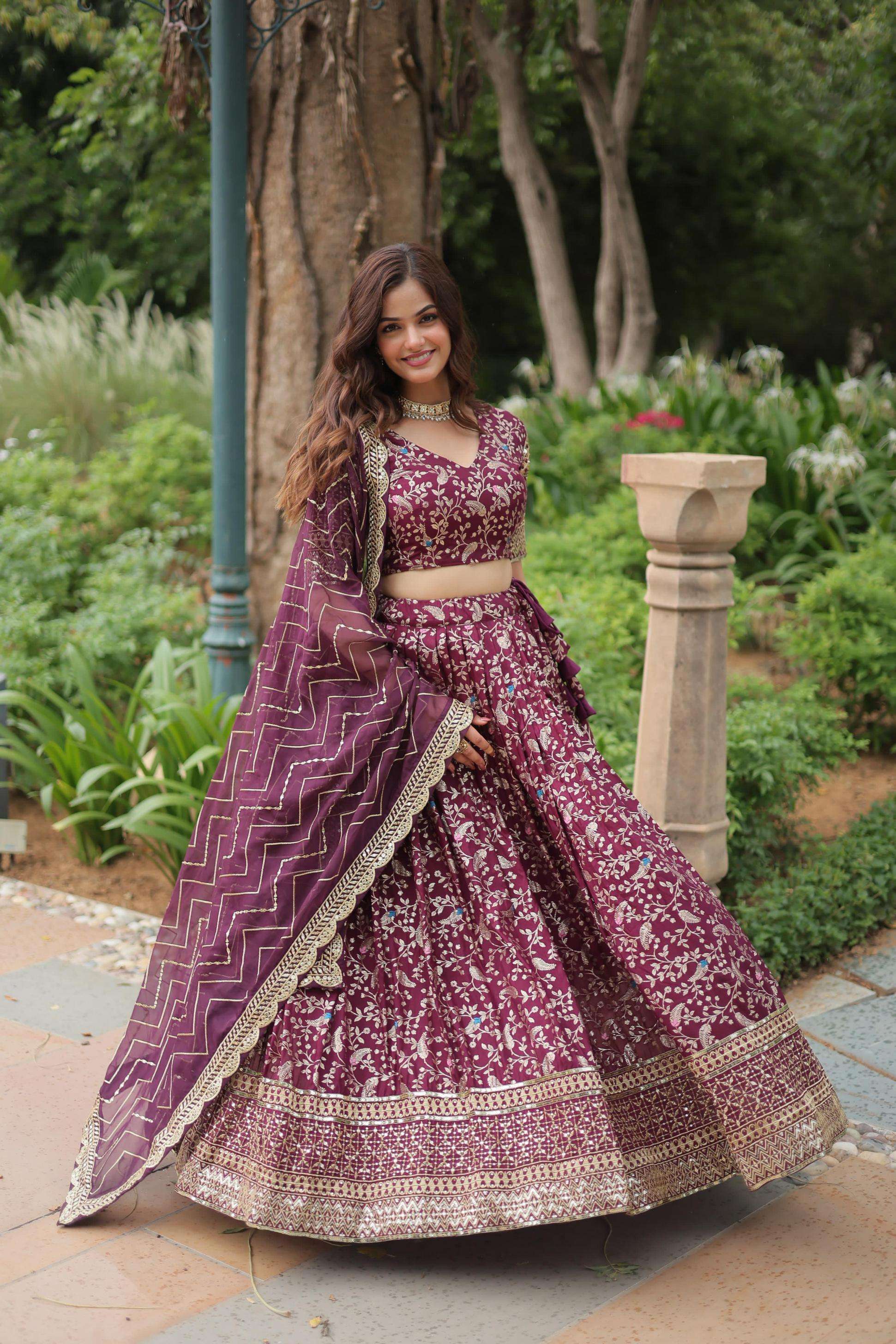 lw 7124 viscose jacquard fashionable stitch lehenga unstitch choli for every occasion
