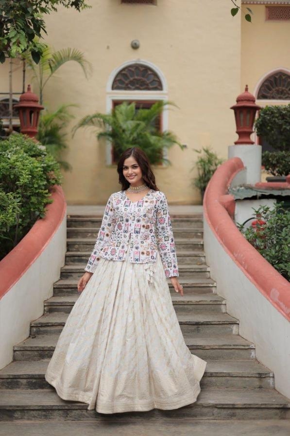 lw 7127 viscose jacquard fully stitch womens indian lehenga choli 