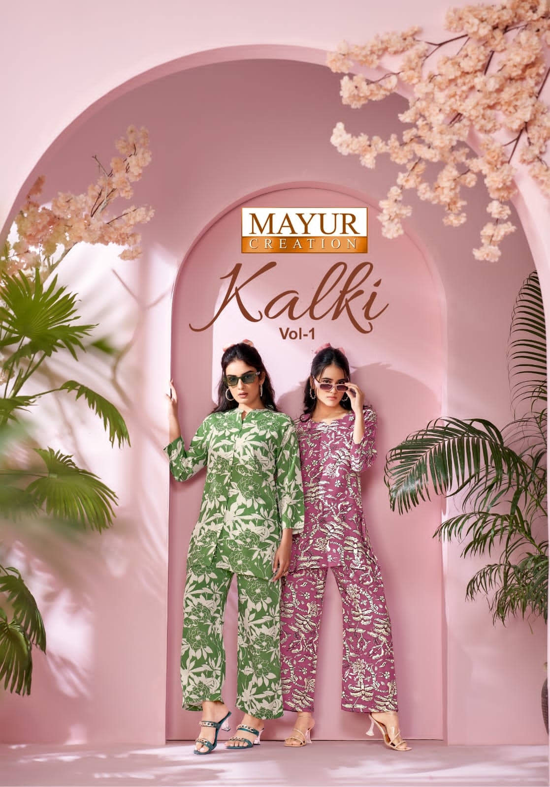 Mayur Kalki Vol-1 series 1001-1010 Rayon wholesale co-ord sets