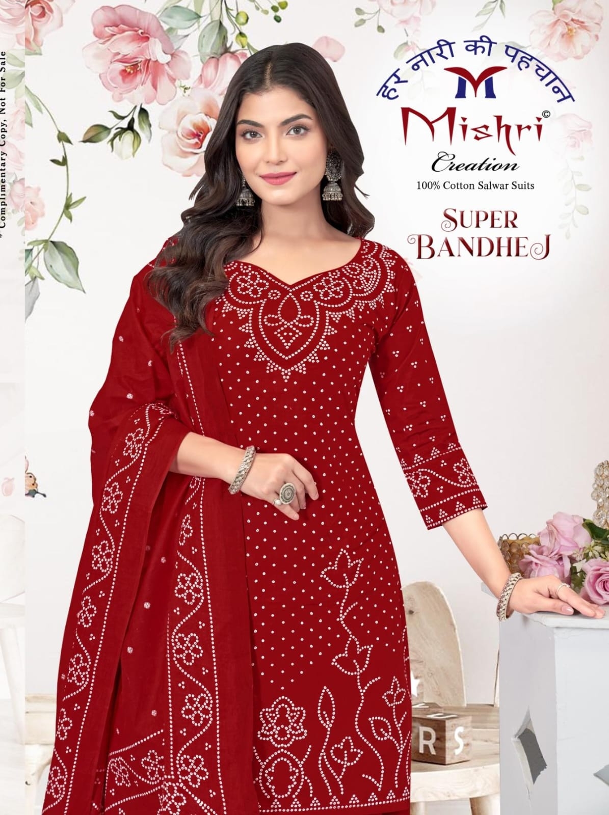 Mishri Super Bandhej Vol-03 series 3001-3010 Pure Cotton wholesale suit 