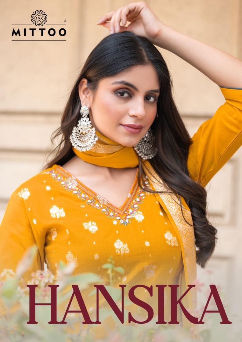 mittoo hansika series 2001-2005 cotton jacquard wholesale suit