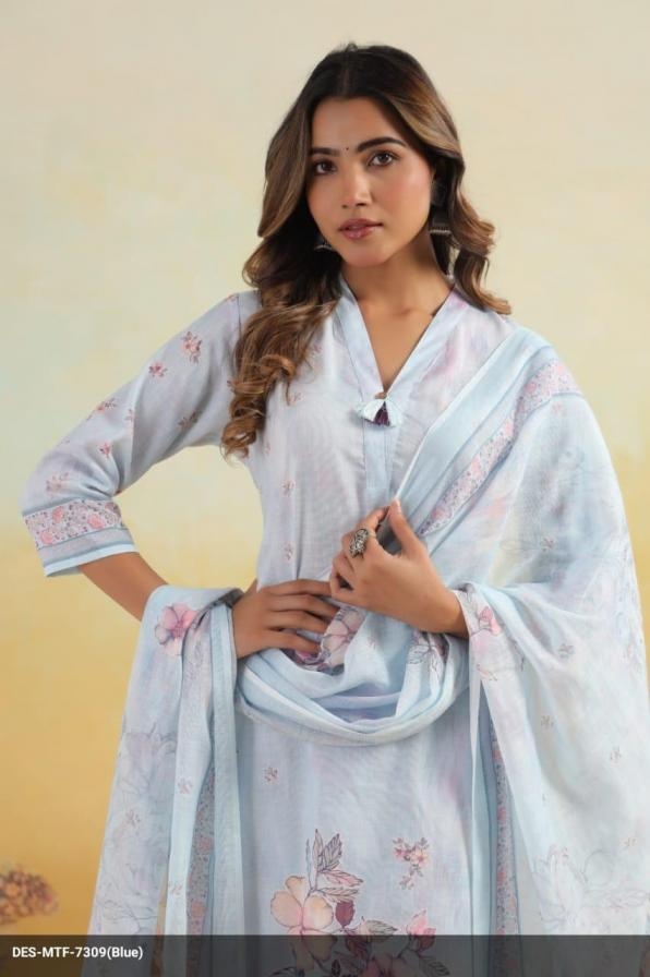 modern 7309 launch cotton readymade classic design combo salwar suit