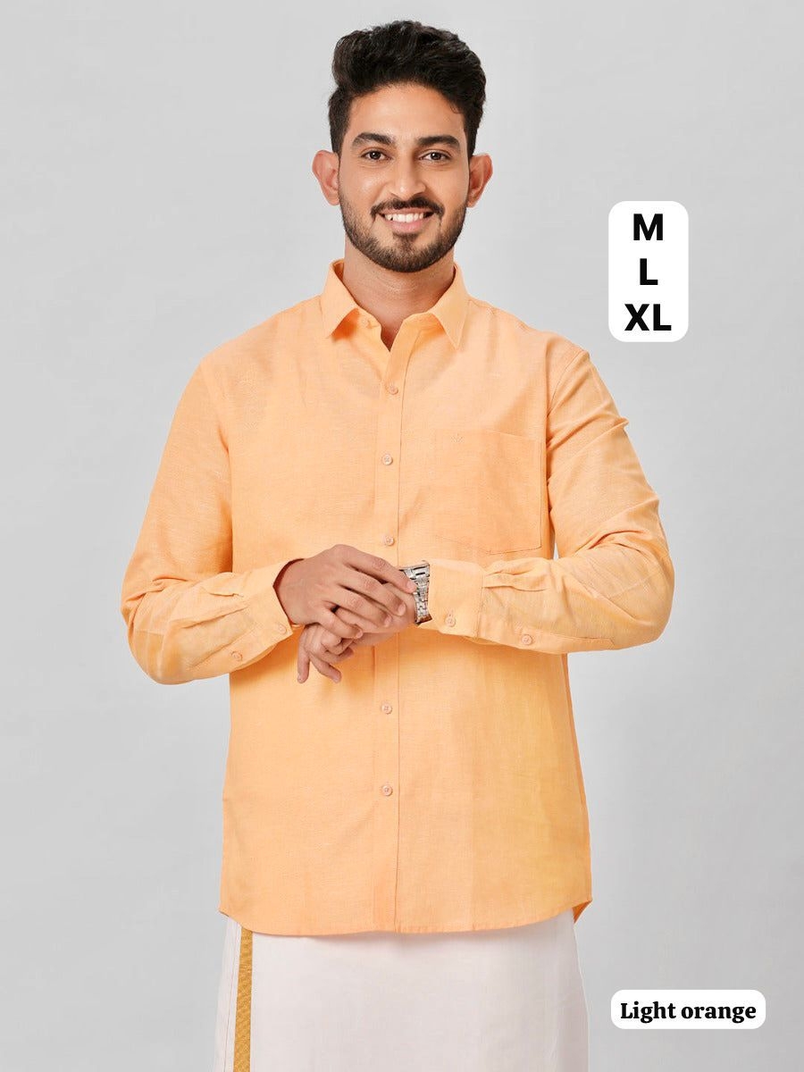 Mr Formal Cotton Full Sleeves shirt with tone to tone button