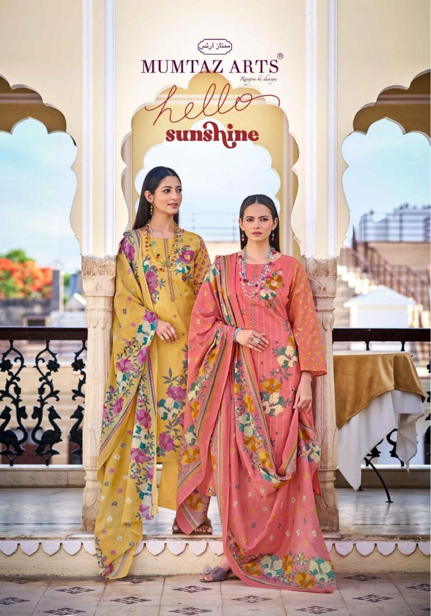 mumtaz arts hello sunshine series 101-104 camric print wholesale suit 