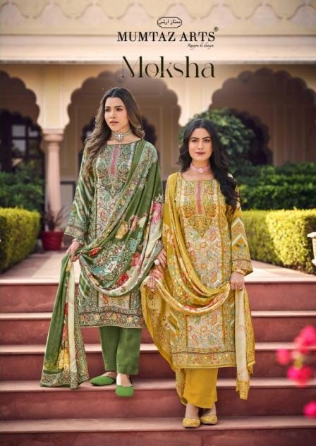 mumtaz artz moksha series 101-104 Pure Jam Satin wholesale suit 
