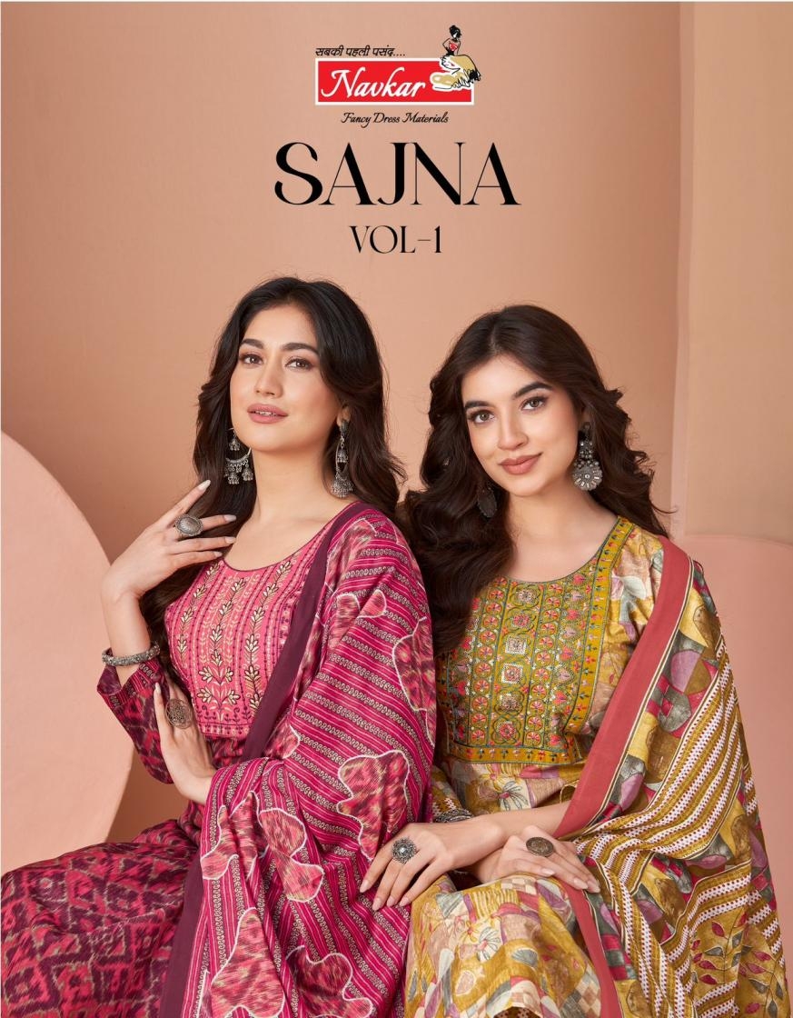 navkar sajna vol 1 series 1001-1008 cotton print wholesale suit 