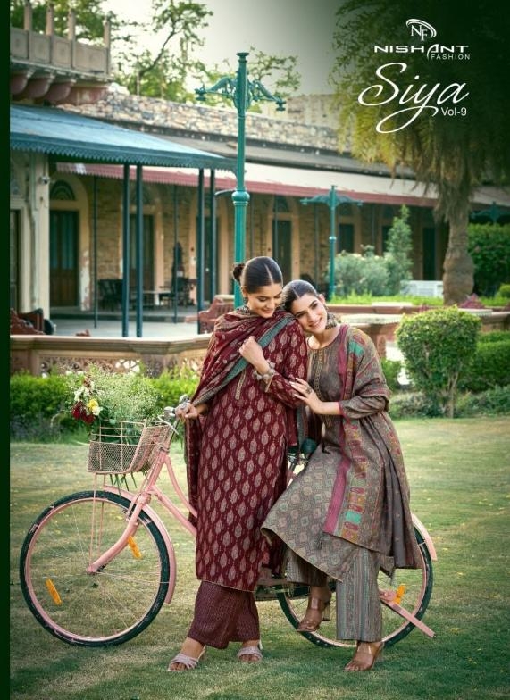 nishant fashion siya vol 9 series 106001-106008 MODEL SILK wholesale suit 