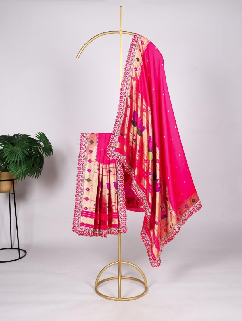 nnk4006 jacquard silk weaving zari work stylish pathani dupatta
