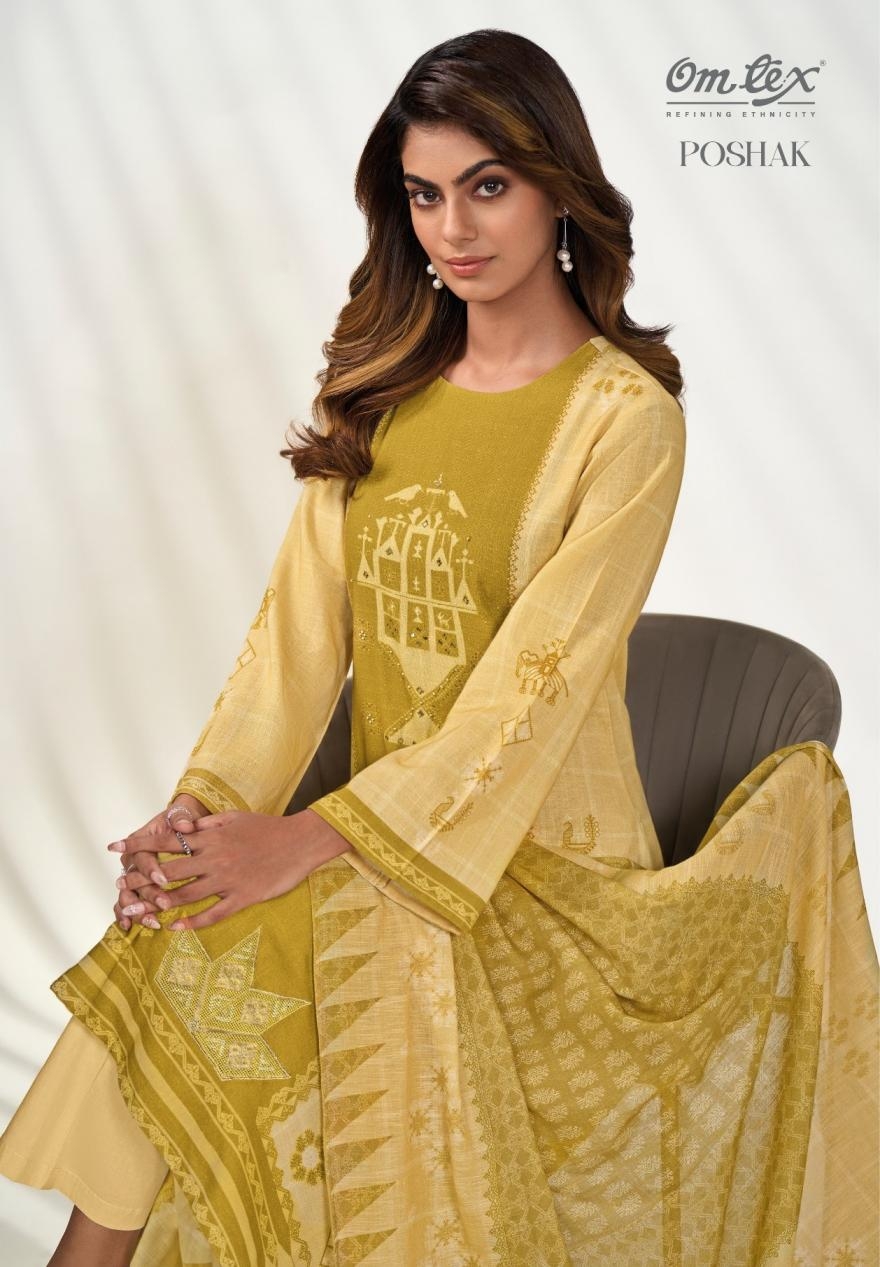 omtex poshak series 7481 linen print wholesale suit