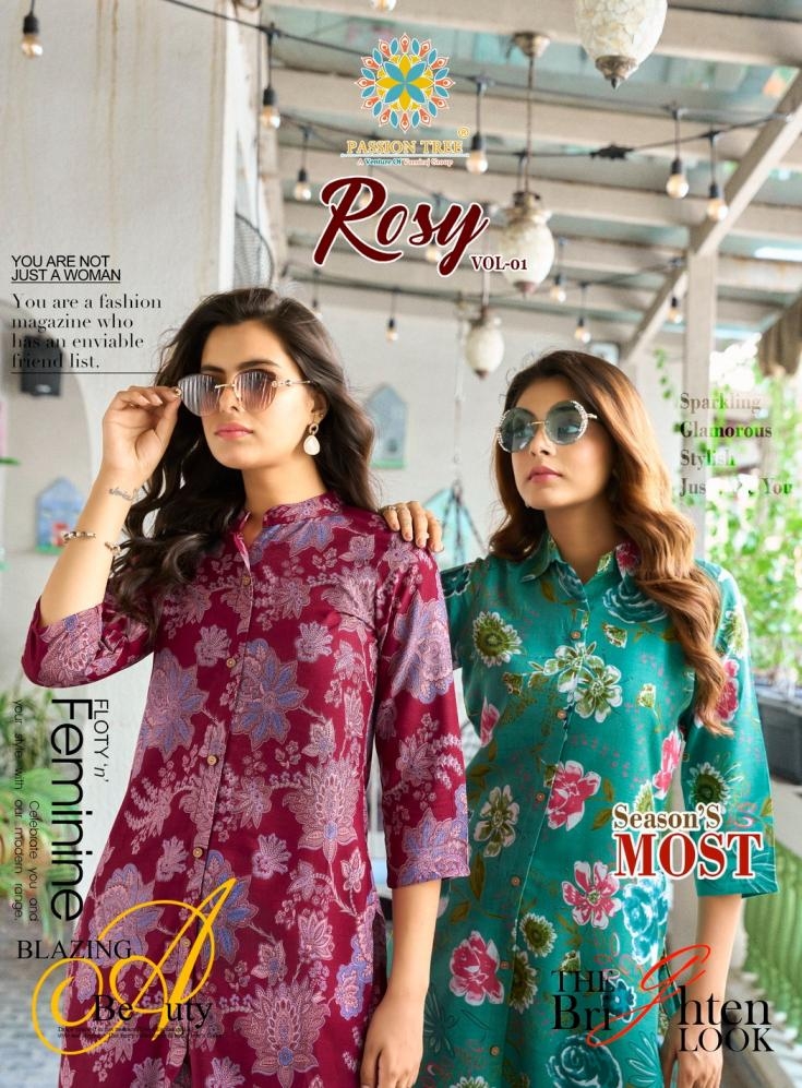 passion tree rosy vol 1 series 1001-1008 Heavy Printed Reyon co-ord sets