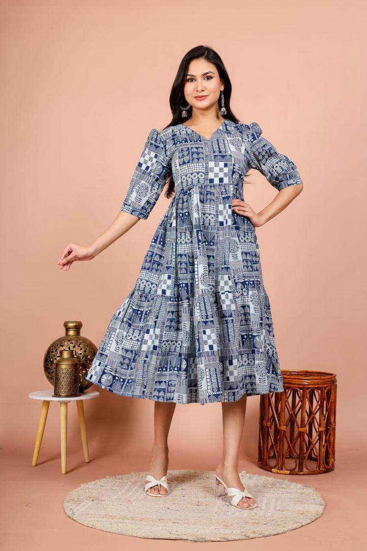 pattern one piece tunics readymade combo top