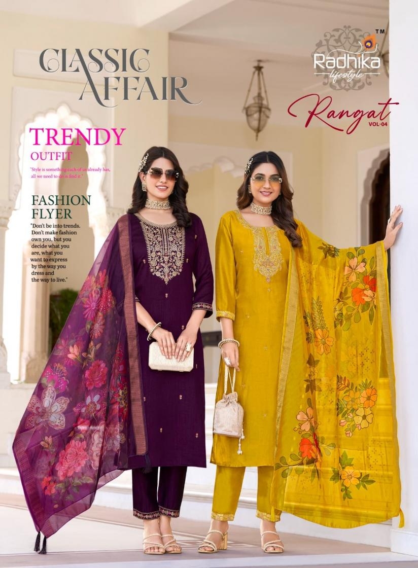 radhika rangat vol 4 series 4001-4008 VICHITRA SILK wholesale suit 