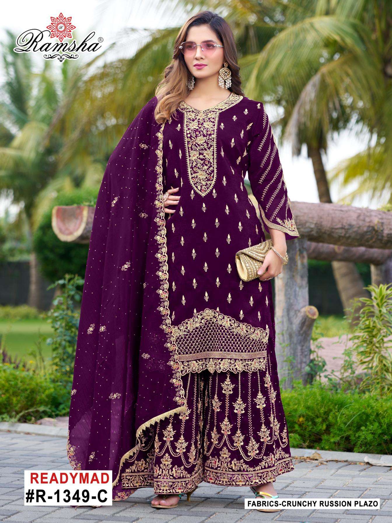ramsha r 1349 nx crunchy wholesale pakistani suit 