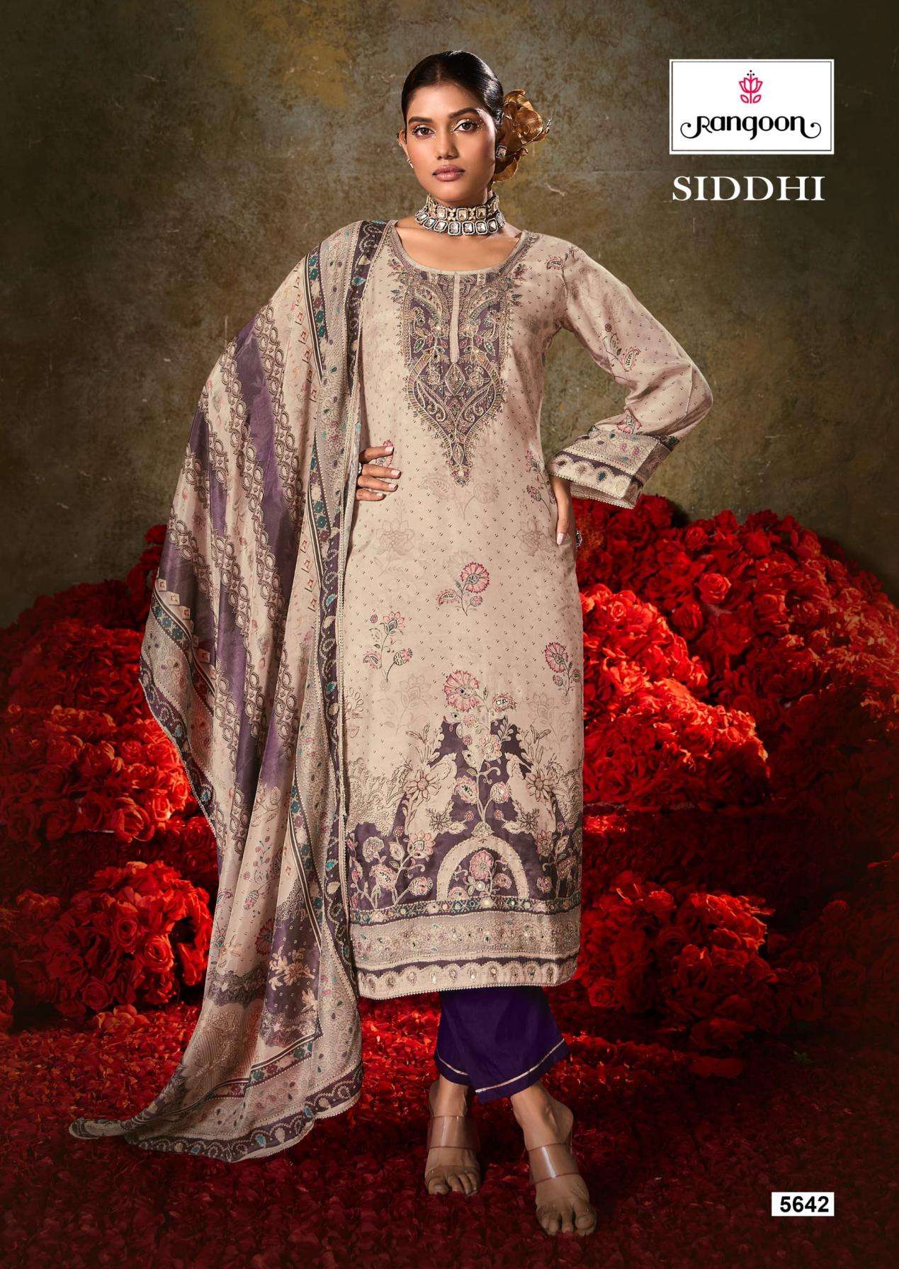 rangoon siddhi series 5641-5644 muslin wholesale suit 