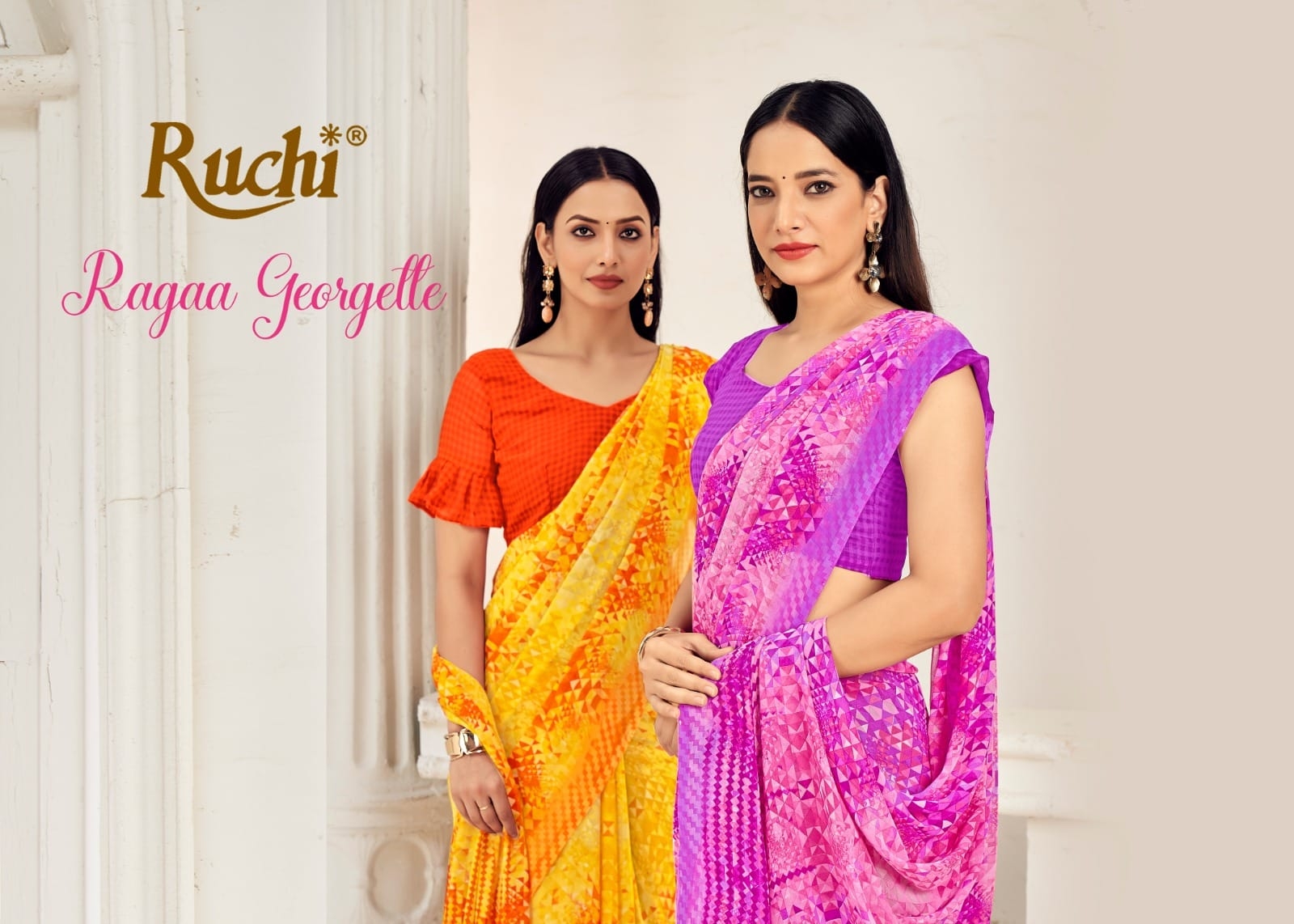 RUCHI RAGAA GEORGETTE VOL-11 36901A TO 36906B Georgette wholesale saree