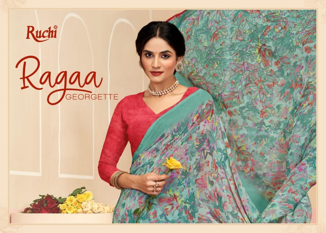 ruchi sarees ragaa georgette 17 series 42102 GEORGETTE wholesale saree