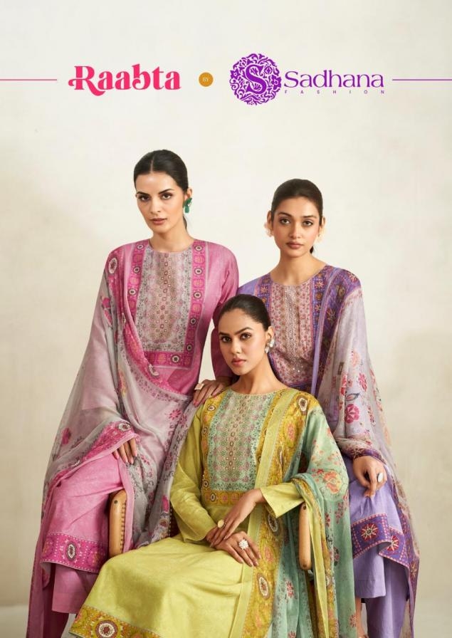 sadhana fashion raabta series 11470-11475 cotton wholesale suit 