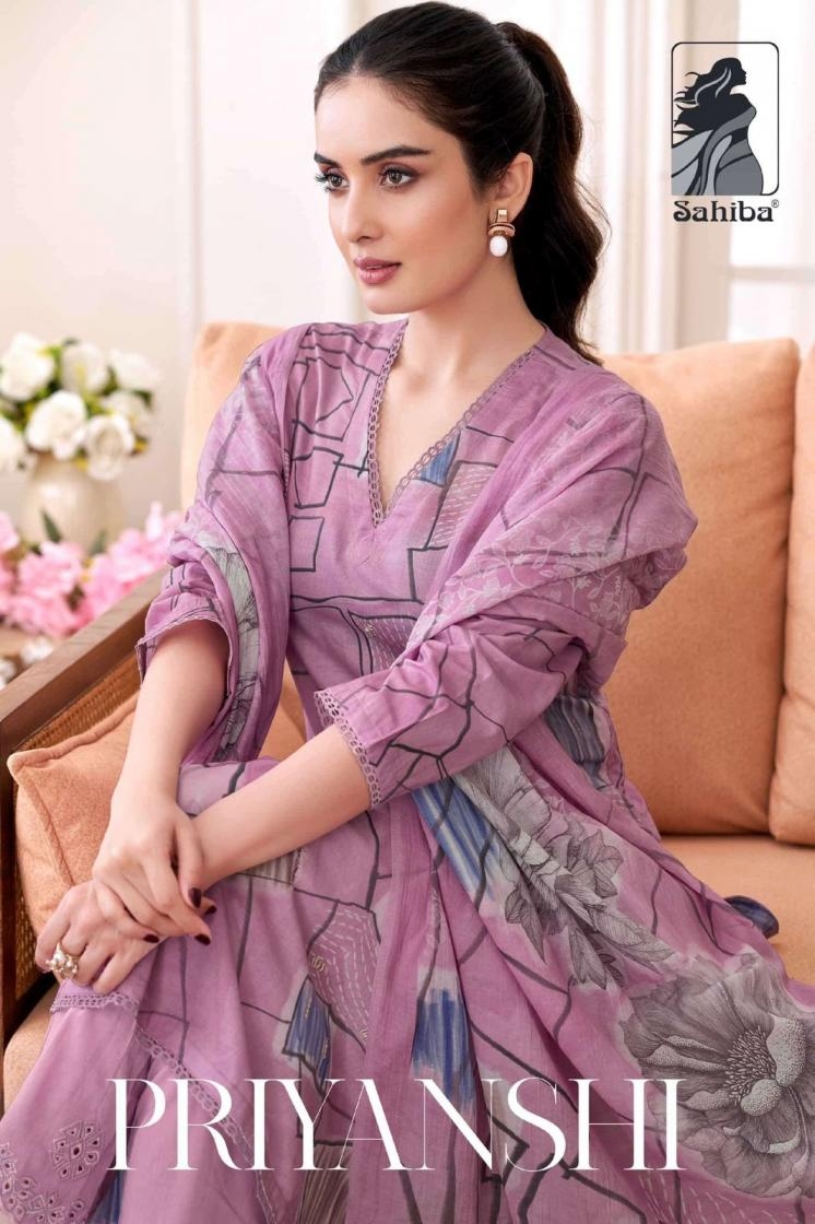 sahiba priyanshi cotton lawn wholesale suit