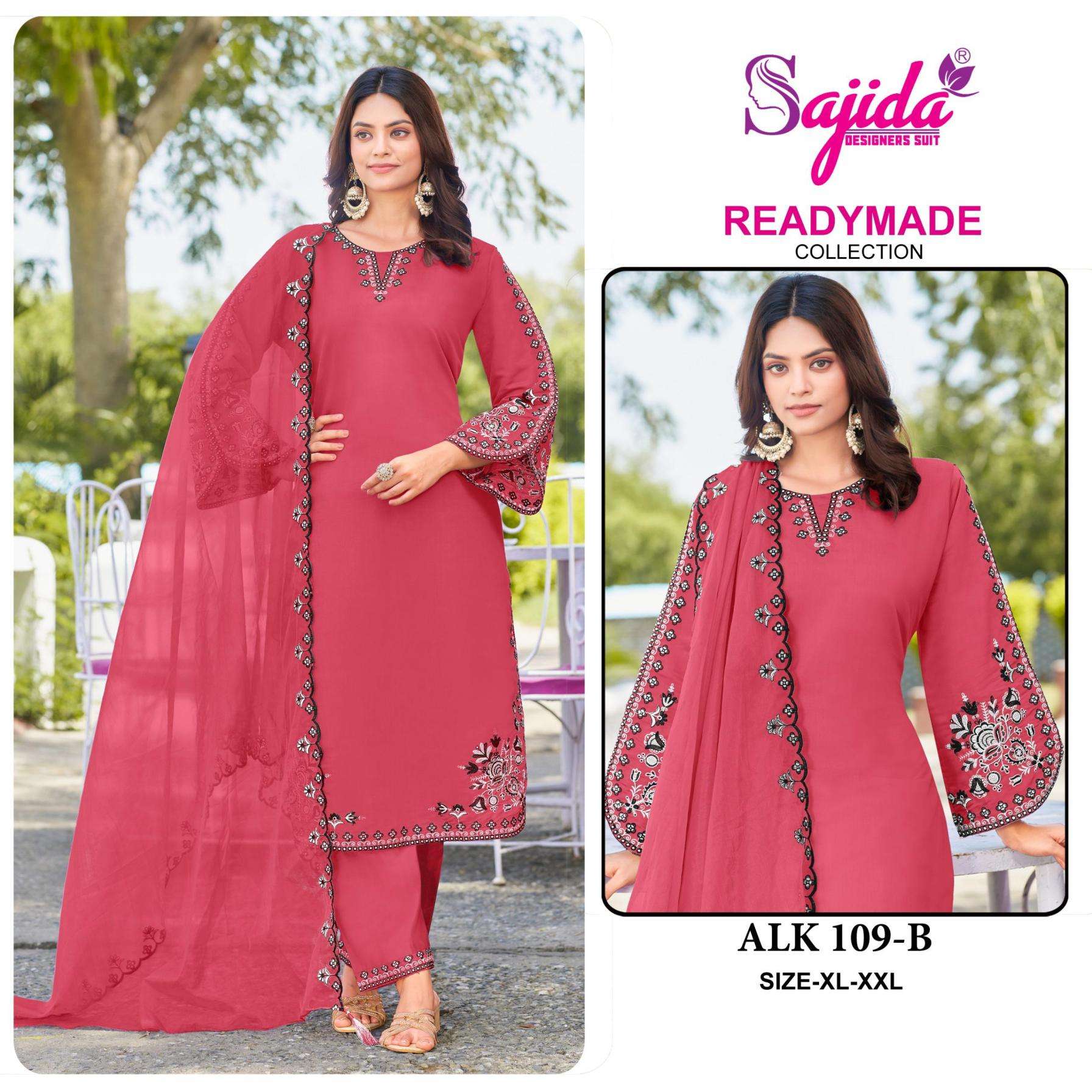 sajida designer alk 109 RAGA ROMAN SILK wholesale suit 
