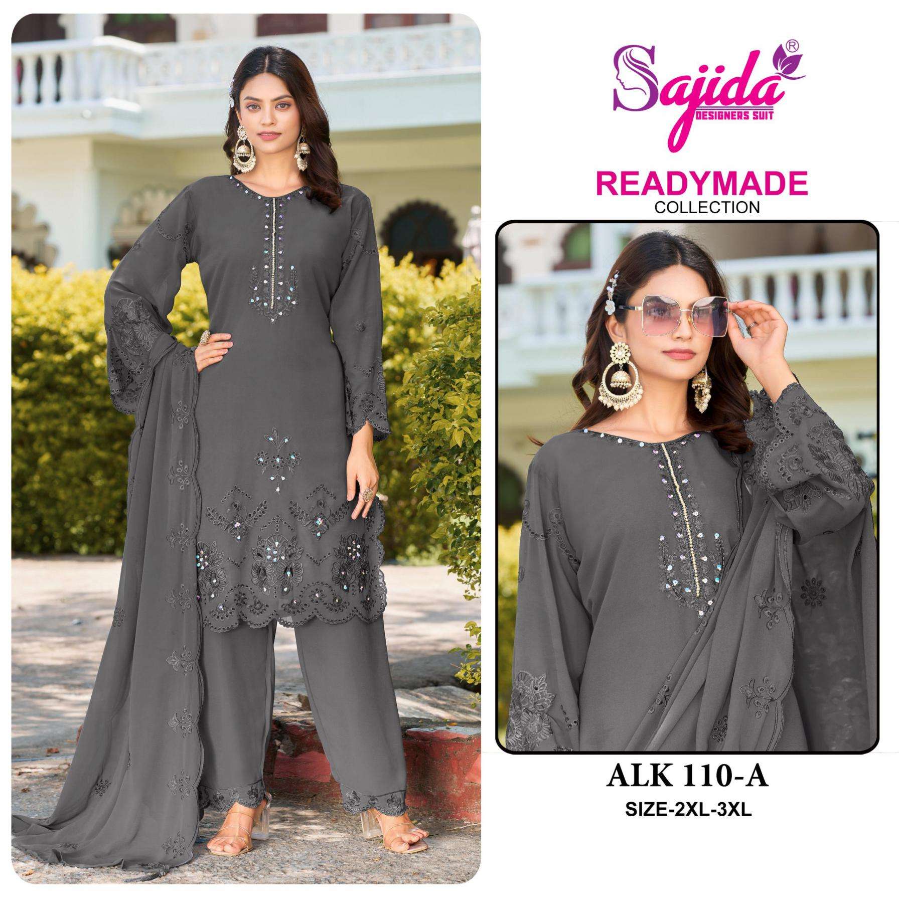 sajida designer alk 110 HEVAY GEORGETTE wholesale suit 