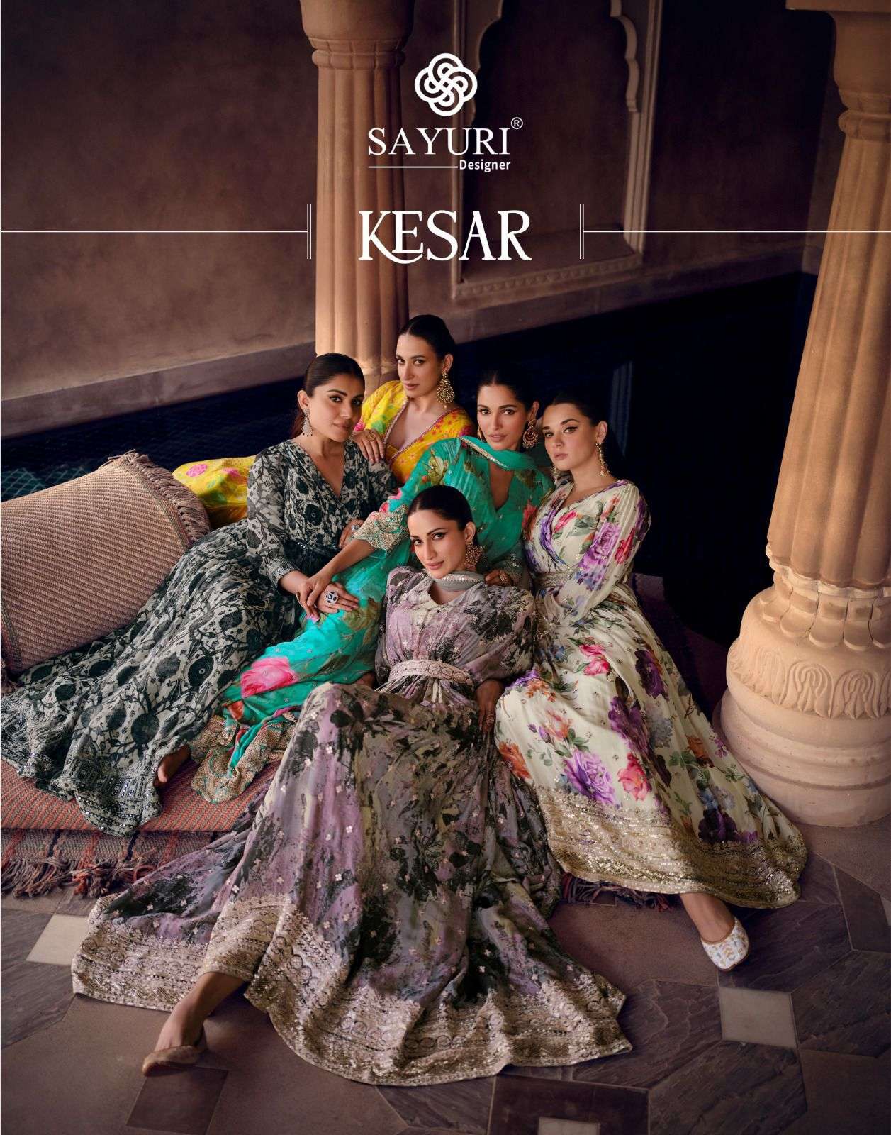 SAYURI designer KESAR Nx REAL wholesale gown with dupatta 