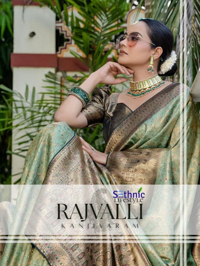 sethnic lifestyle rajvalli series 76001-76002 kanjivaram silk wholesale saree