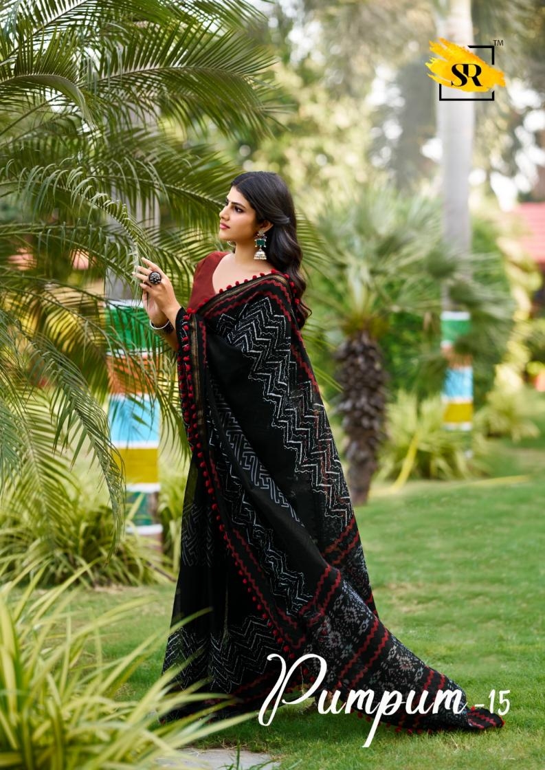 sr pumpum vol 15 series 15-24 mul mul cotton wholesale saree