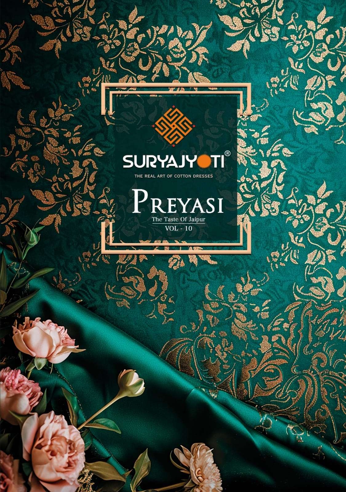 suryajyoti preyasi vol 10 series 10001-10010 COTTON wholesale suit 