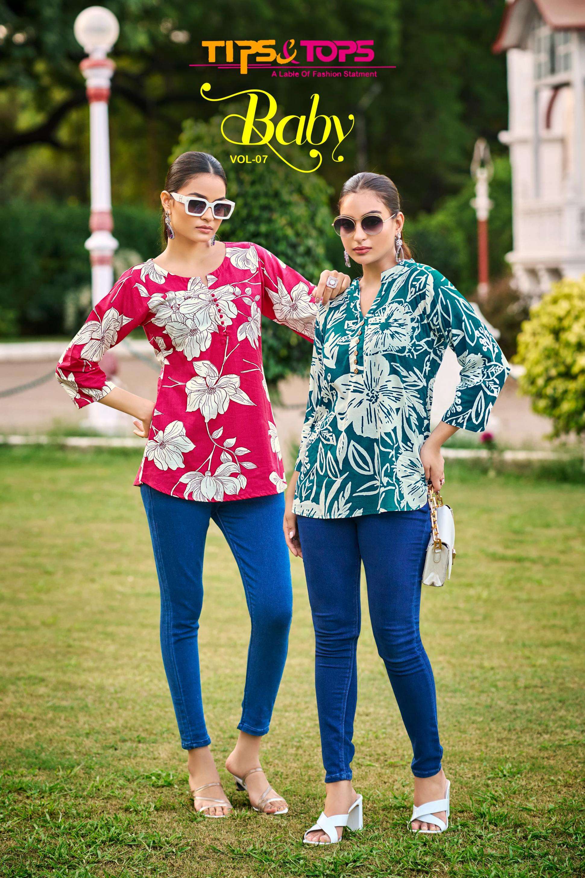 tips & tops baby vol 7 series 1001-1009 rayon wholesale tops