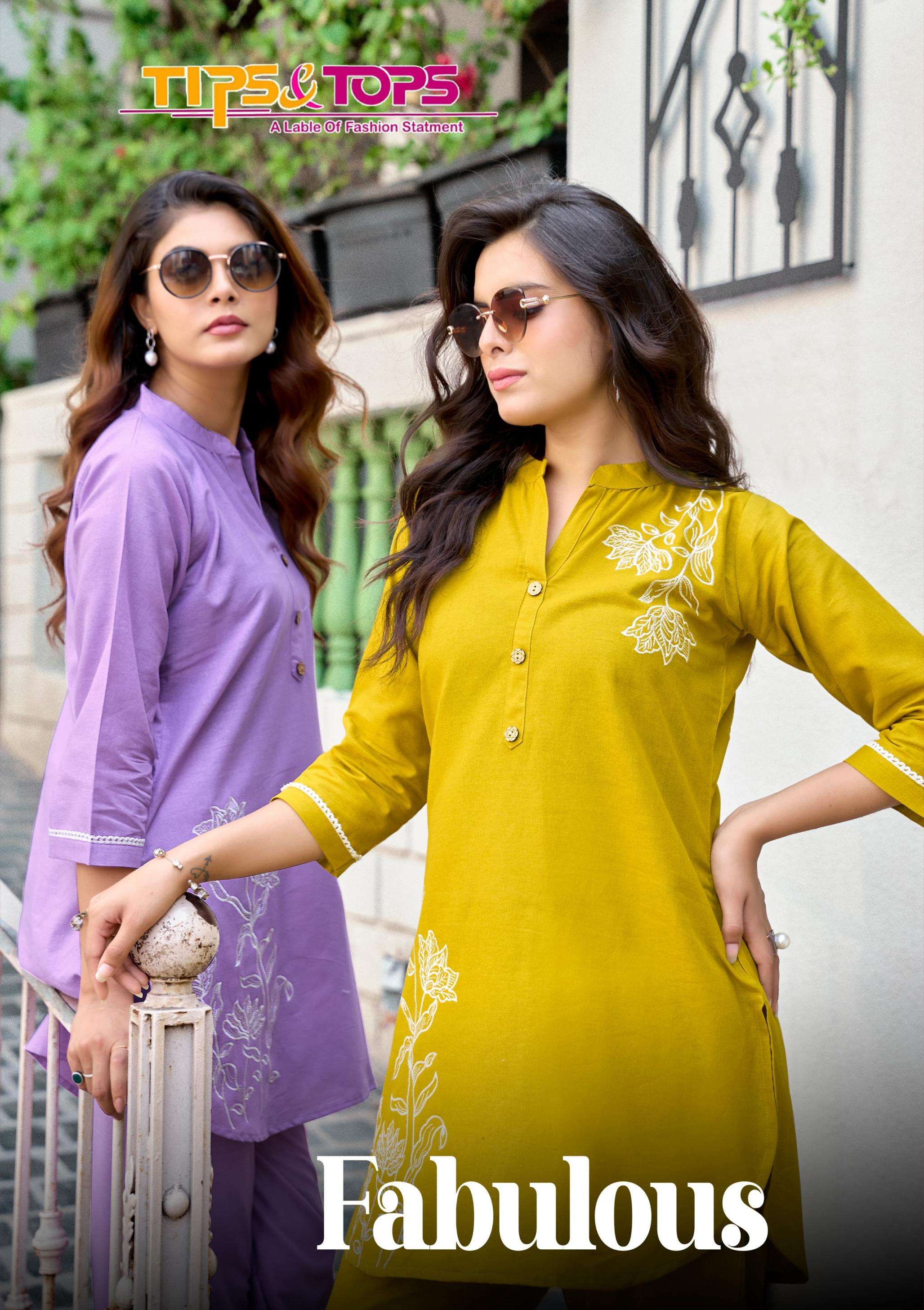 tips & tops fabulous series 1001-1006 cotton wholesale co-ord sets